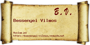Bessenyei Vilmos névjegykártya